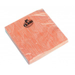 Serviet 3-lags 33x33 cm. pk./20 stk "Nålestrib" Orange