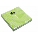 Servietter 3-lags Pk/20 stk. Stribet lime