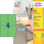 Etiket Avery 3458 105x148 mm. Grøn 103766