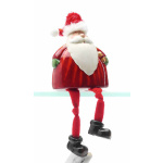 Julemand siddende med hængeben