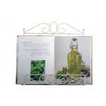 Kogebogsholder metal (hvid)