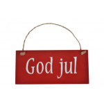 Træskilt "God Jul"