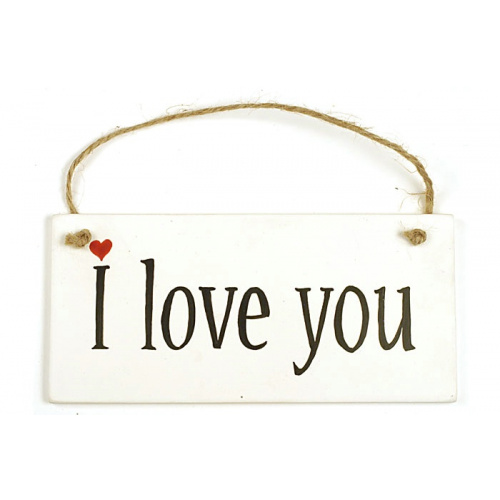 Træskilt “I Love You”