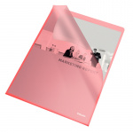 Plastomslag A4 m/præg rød 54834 (100 stk)