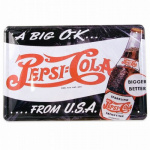 Metalskilt Pepsei Cola from USA 20x30 cm.