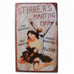 Metalskilt Martini Bar 25x40 cm.