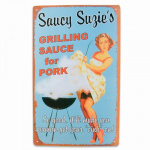 Metalskilt Grilling Sauce 40x25 cm.