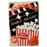 Metalskilt POPCORN 20x30 cm.
