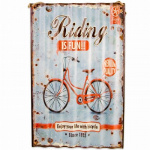 Metalskilt Riding is fun!! 38x59 cm.