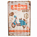 Metalskilt The Scooter Time 38x59 cm.