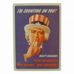 Metalskilt I´m Coming On You - US 20x30 cm.