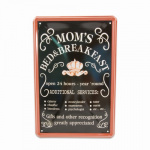 Metalskilt Mom´s Bed & Breakfast 20x30 cm.