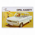 Metalskilt Opel Kadett 20x30 cm.