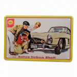 Metalskilt Shell ...und autos lieben Shell 20x30 cm.
