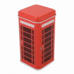 Metaldåse Telefonboks rød