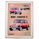 Metalskilt Mini Cooper´s 30x40 cm.
