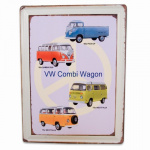 Metalskilt VW Combi Wagon 30x40 cm.