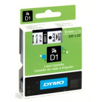 Dymo D1 Tape 9 mm. sort/hvid 40913