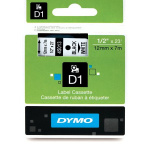 Dymo® D1 tape 12 mm. sort/hvid 45013