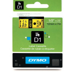 Dymo D1 tape 12 mm. sort/gul 45018