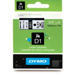 Dymo D1 Tape 19 mm. sort/hvid 45213