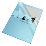 Plastomslag A4 m/præg blå 54837 (100 stk)