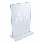 Brochureholder akryl A5, T-fod