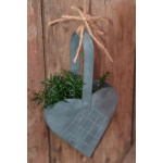 Hjerte flettet grå (lille)