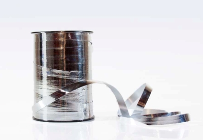 Gavebånd Metallic Sølv 10 mm. x 250 mtr. Gavebånd Metallic Sølv 10 mm. x 250 mtr. - Image 1