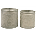 Skjulersæt á 2 stk. mønstret (metal)