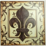 Metalskilt "Fransk lilje" TILBUD