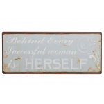 Metalskilt "Behind Every succesfull.." (81)