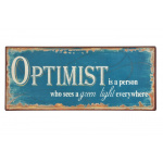 Metalskilt "Optimist"