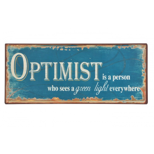 Metalskilt “Optimist”