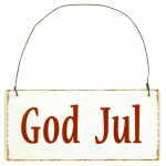 Metalskilt "God Jul" (Hængemærke)