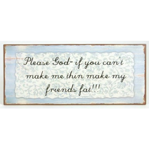 Metalskilt “Please God if you..”