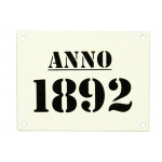Metalskilt t/kurv "Anno 1892"