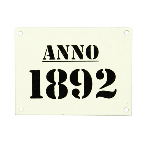 Metalskilt t/kurv “Anno 1892”