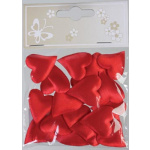 Deko hjerter satin Pose/18 stk.