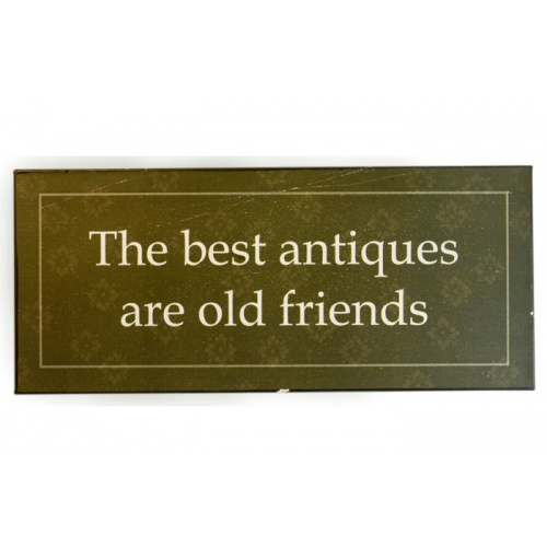 Metalskilt “The best antiques” (98)