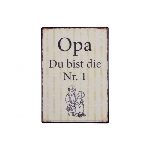 Metalskilt “Opa du bist nr. 1”