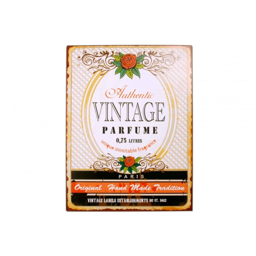 Metalskilt “Vintage Parfume” TILBUD