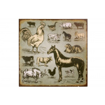 Metalskilt "dyremotiver" TILBUD