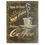 Metalskilt "Coffee main street"