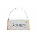 Metalskilt "Let it snow"
