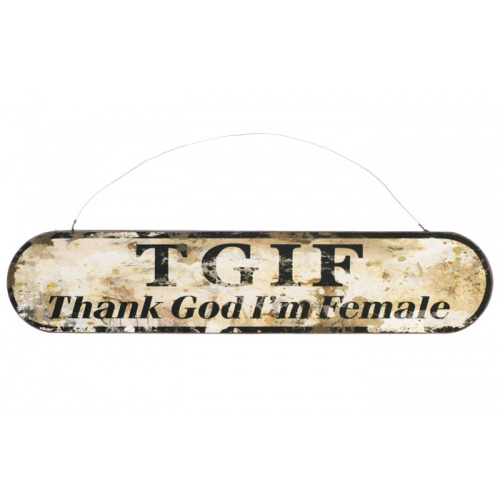 Metalskilt “TGIF” (124)
