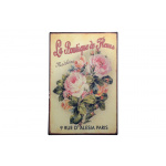 Metalskilt m/roser La Boutique