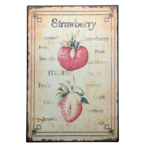 Metalskilt “Strawberry” (102)