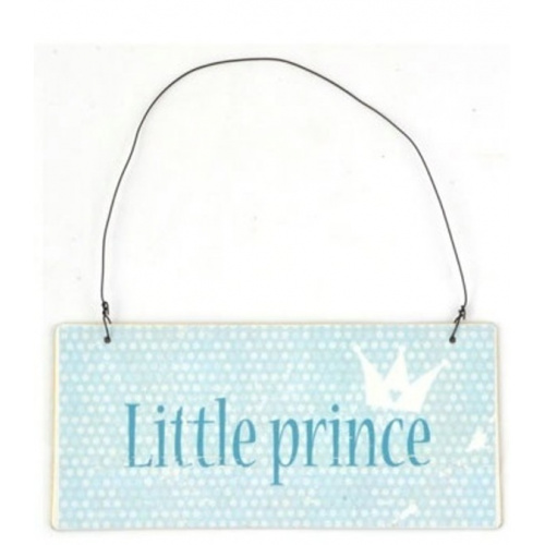 Metalskilt “Little Prince” (lysblå)