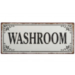 Metalskilt "Washroom"